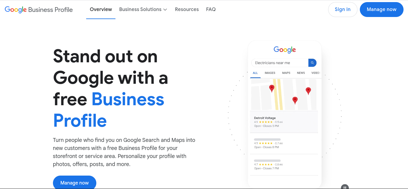 Google Business profile