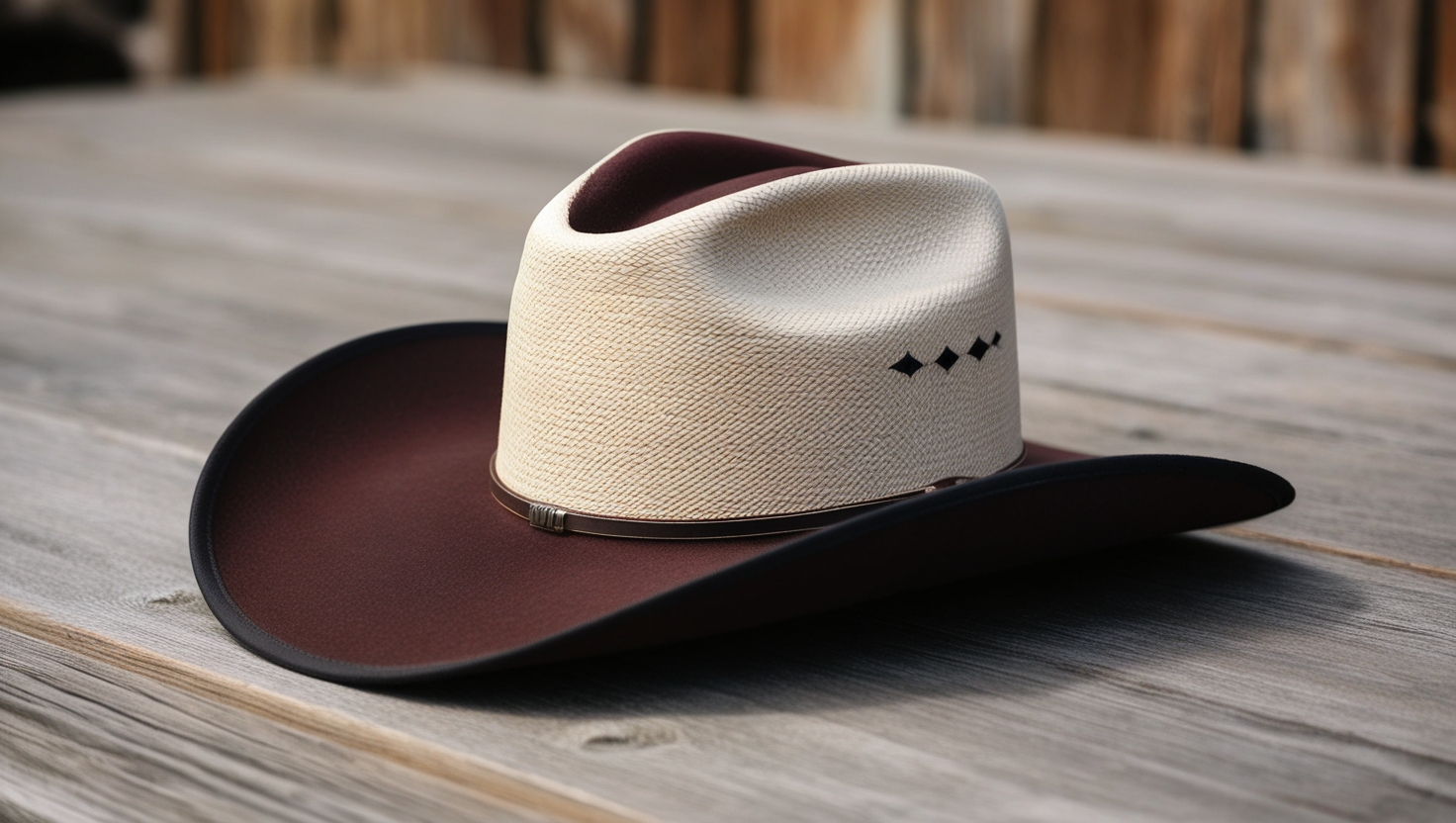 Style of Western Hat with Brim Parallel to Front