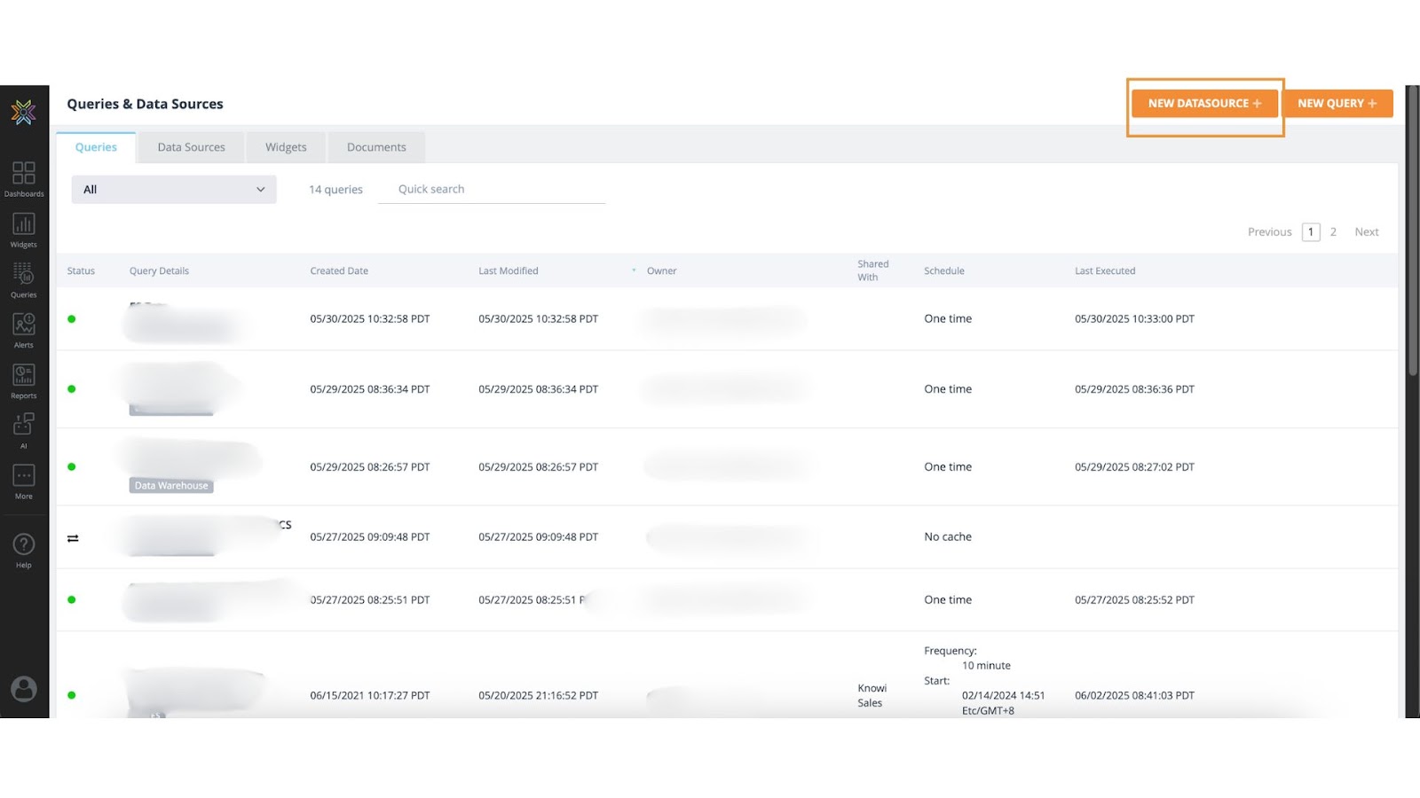 Connecting to elasticsearch datasource
