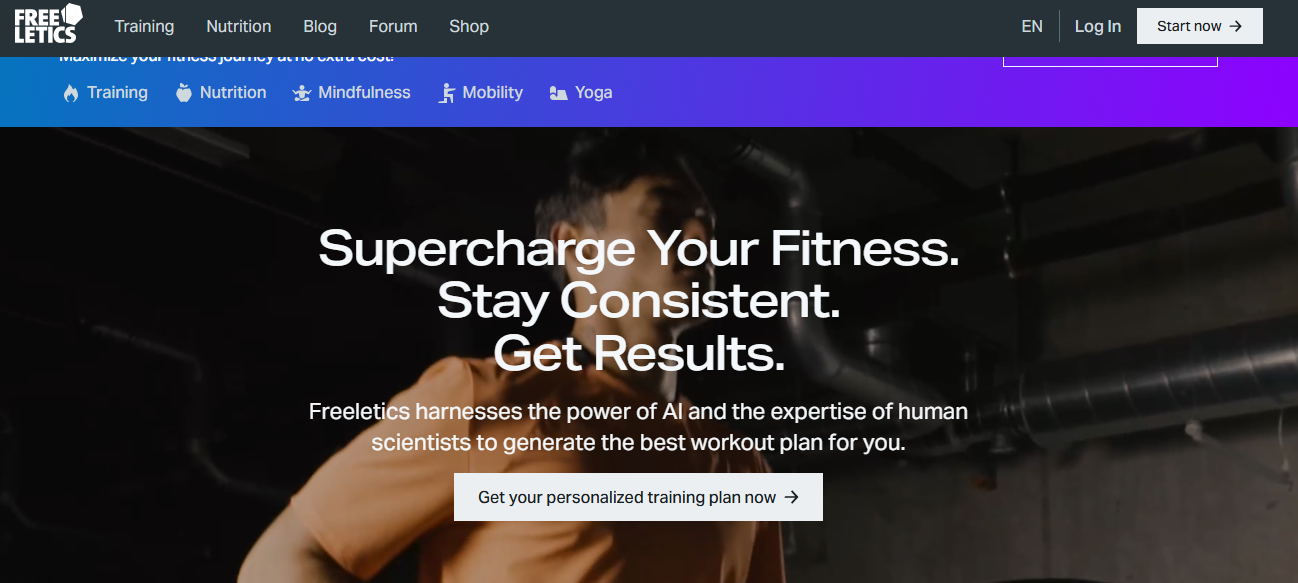 Freeletics - The Best AI Fitness Apps in 2025