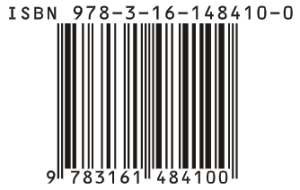  An ISBN barcode with the number '978-3-16-148410-0' displayed above it. The barcode consists of vertical black lines representing the ISBN in machine-readable format.