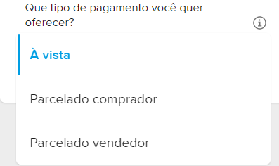 Escolha o Parcelamento