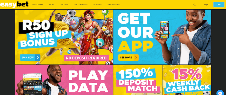 easybet landing page screenshot