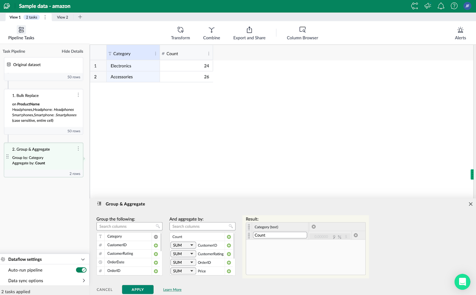 Alteryx vs Tableau vs Mammoth: Mammoth Analytics Data Automation