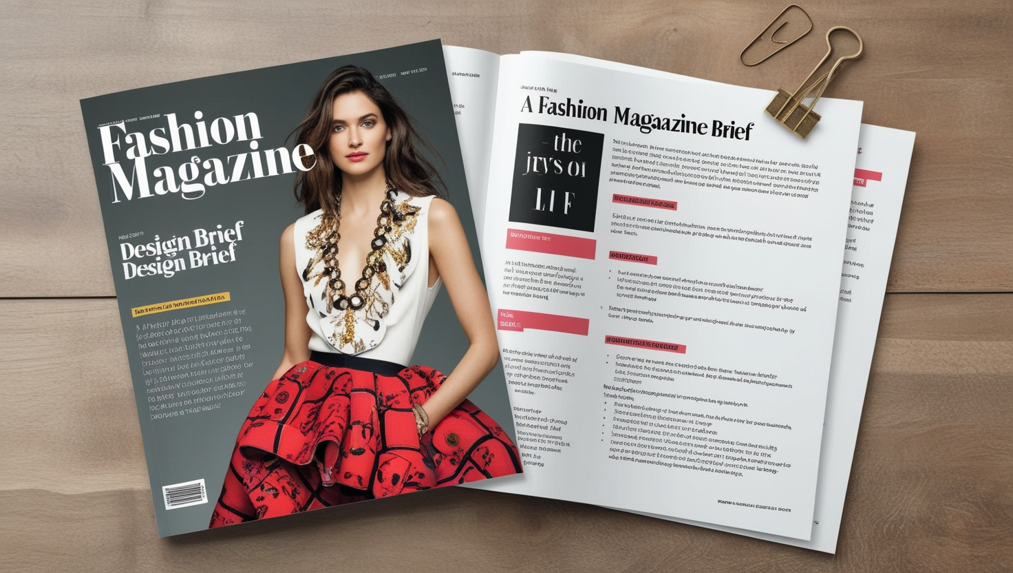 Design Brief for Fashion Magazine
