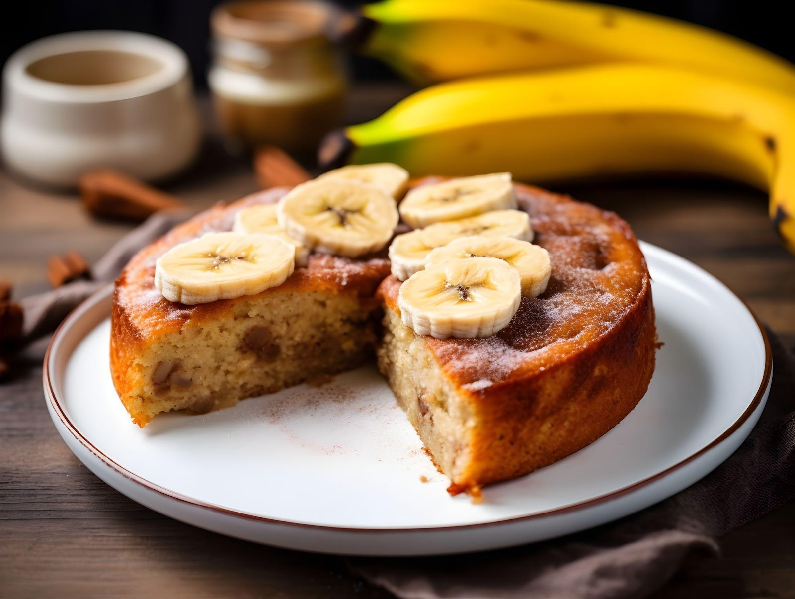 bolo de banana com cacau