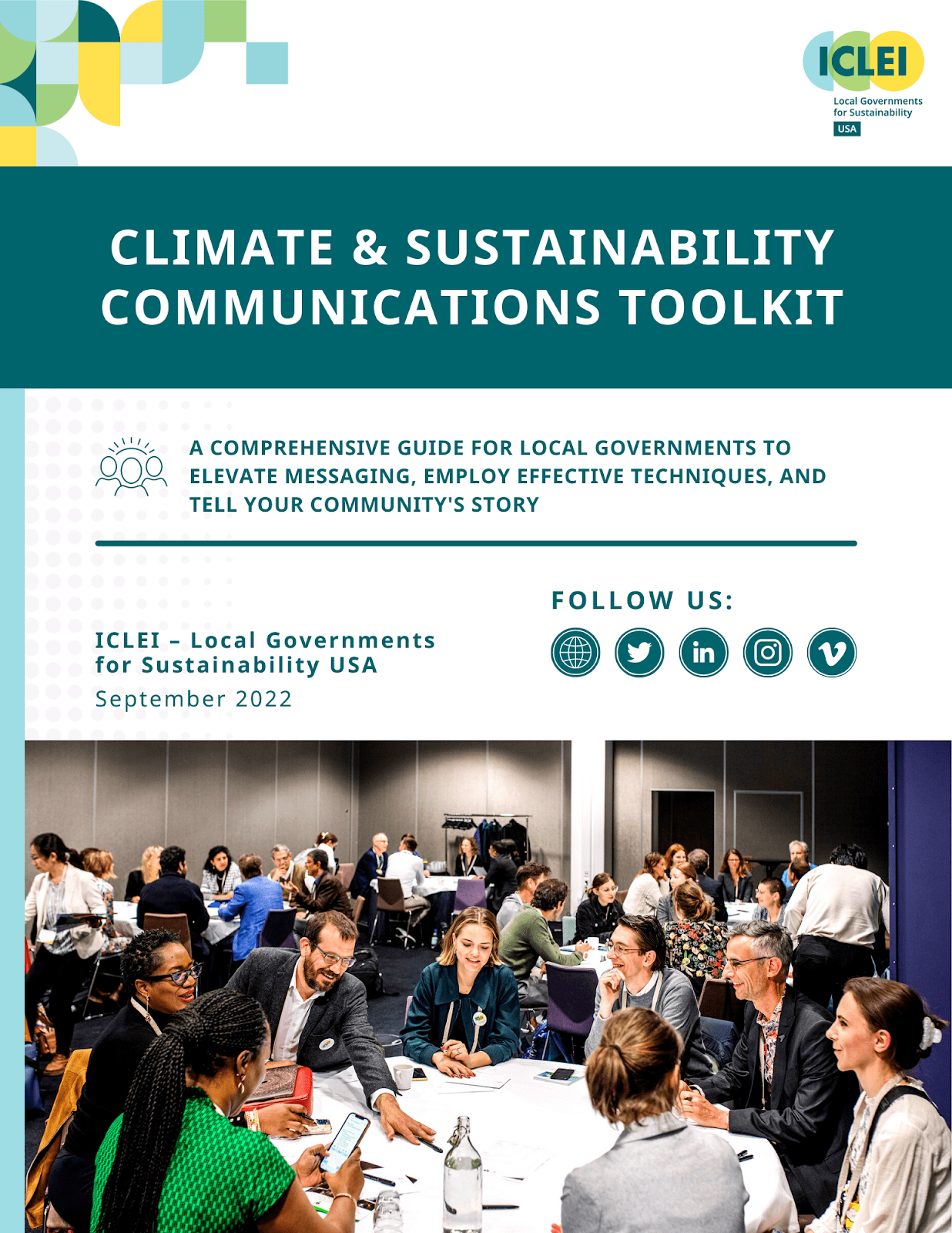 The cover page of ICLEI USA’s Climate & Sustainability Communications Toolkit.