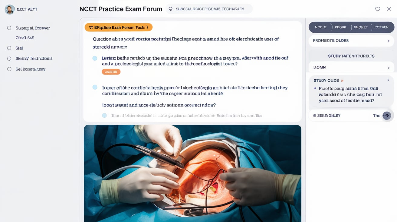 NCCT practice exam forum surg tech