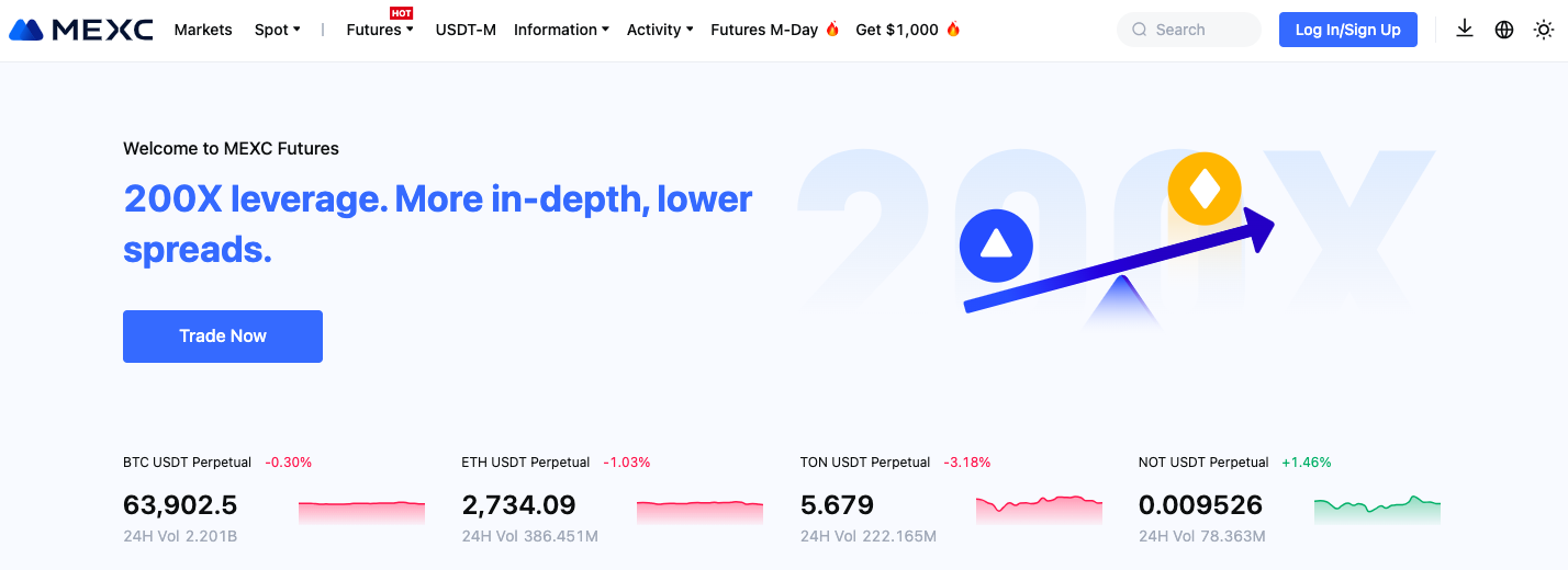 MEXC: 200x leverage trading with zero futures maker fees