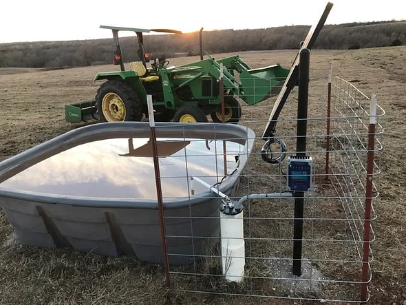 Stock tank and RPS Solar Pump.