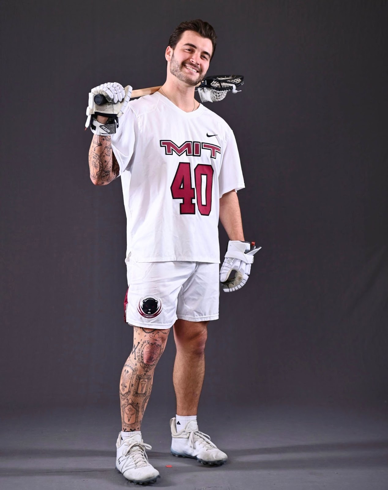Justin in MIT lacrosse uniform
