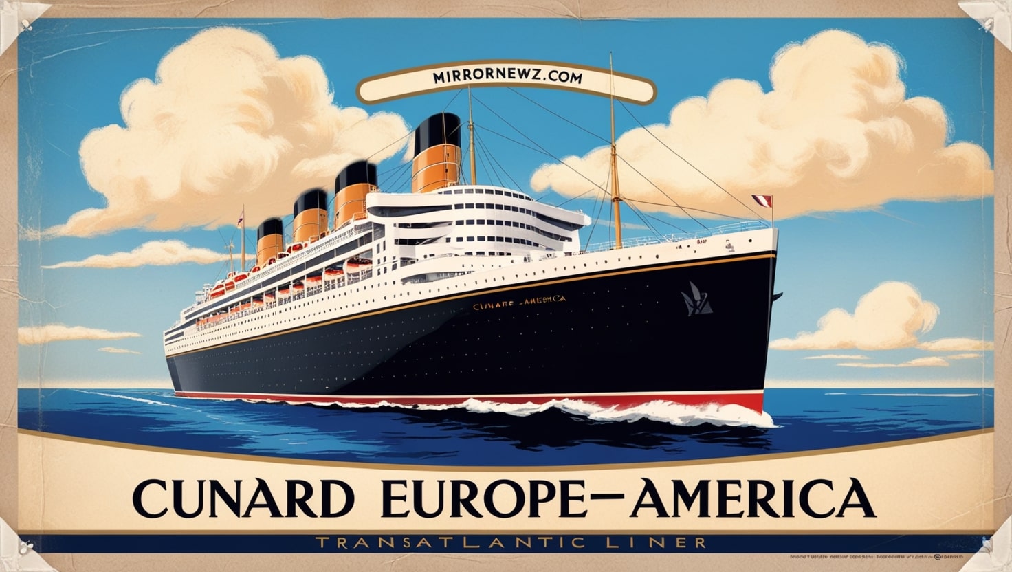 Cunard Europe-America by W.S. Bylitylis