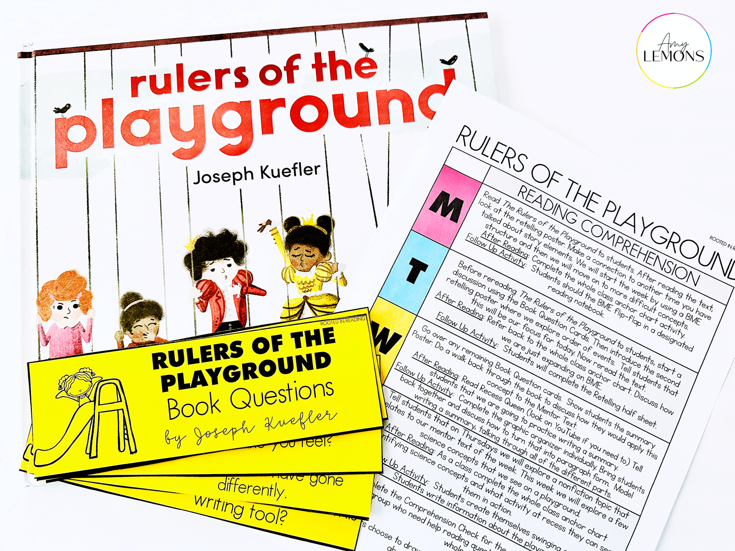 Rulers of the playground book and reading lesson plans