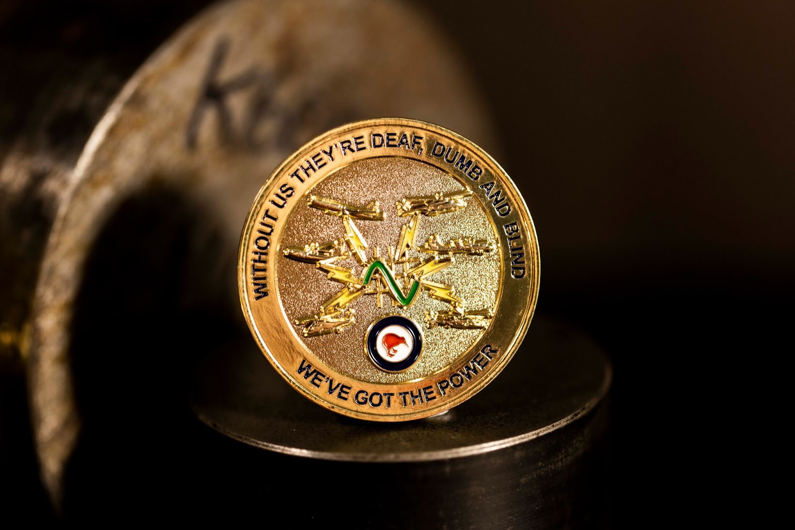 Custom Royal New Zealand Air Force challenge coin.