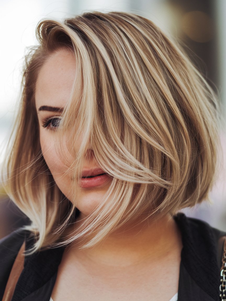 20. Cute A Line Bob with Subtle Layers