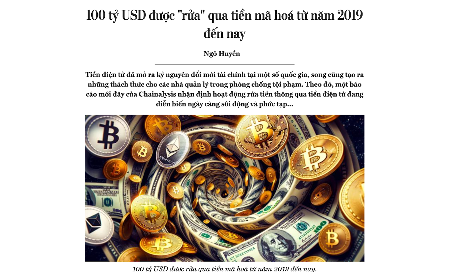 <a href="https://vneconomy.vn/100-ty-usd-duoc-rua-qua-tien-ma-hoa-tu-nam-2019-den-nay.htm">100 tỷ USD được "rửa" qua tiền mã hoá từ năm 2019 đến nay</a>