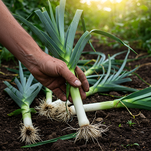 Harvesting and Storing Leeks