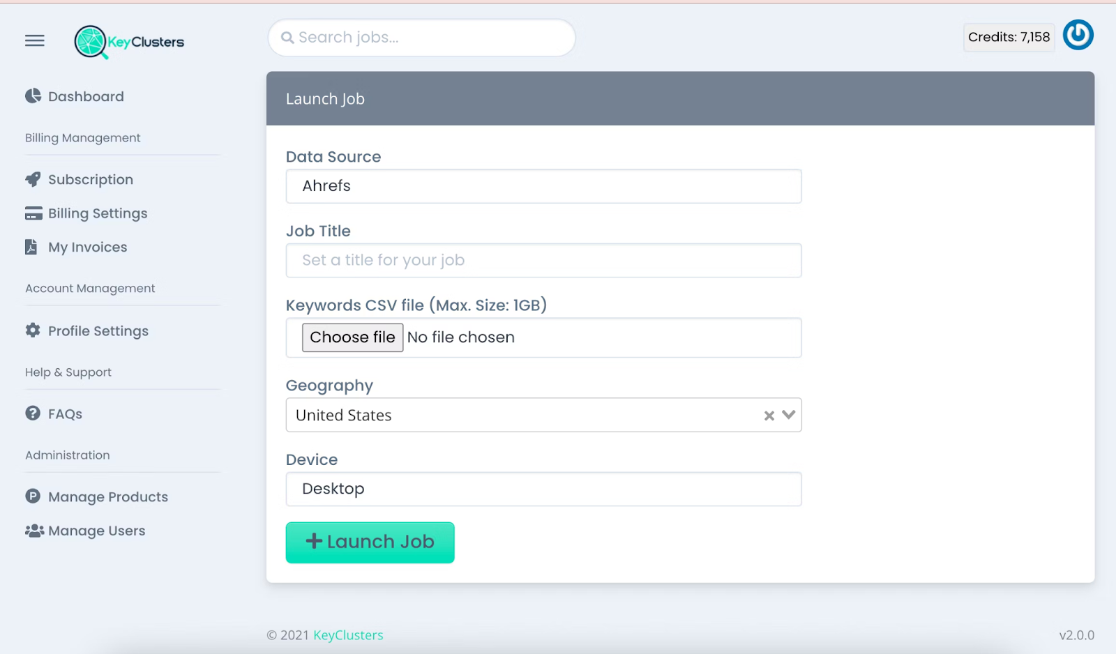 KeyClusters - Keyword clustering tool