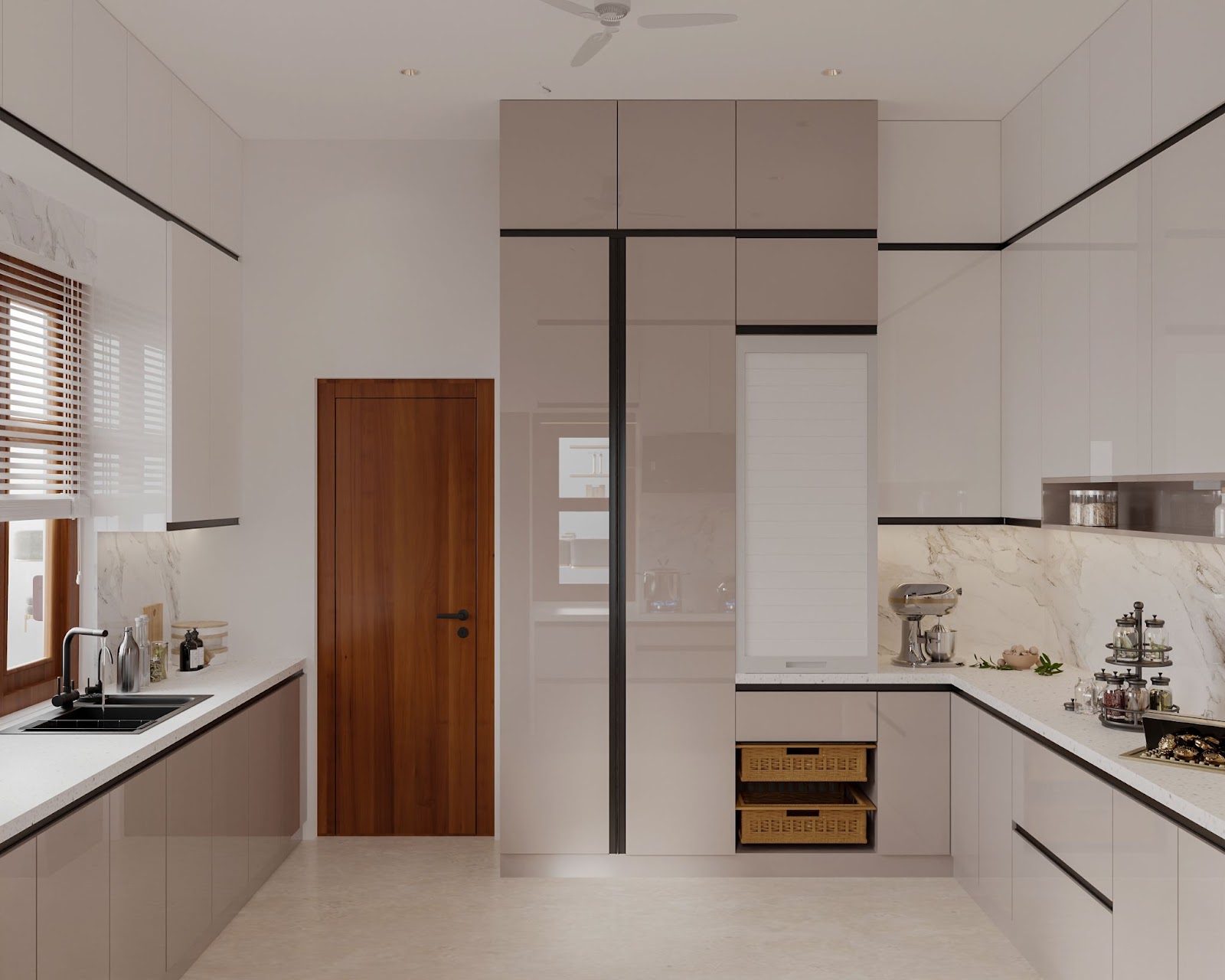 parallel kitchen interior designs