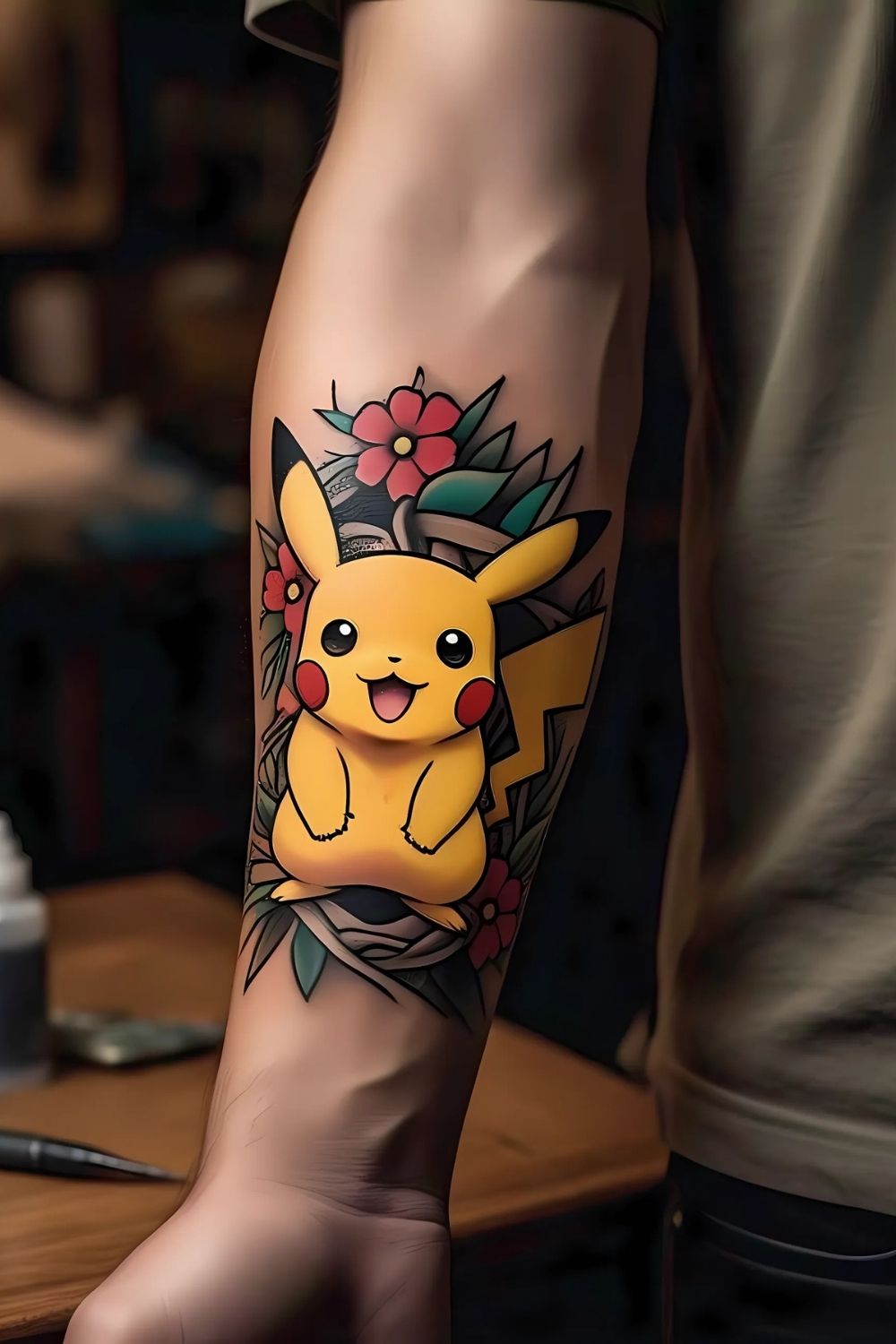 Pikachu Tattoo Cover Up
