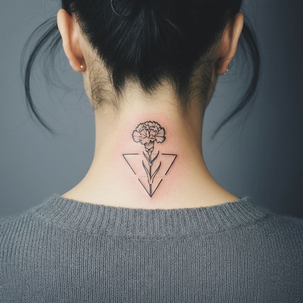 Carnation Tattoo Small and Minimalist
