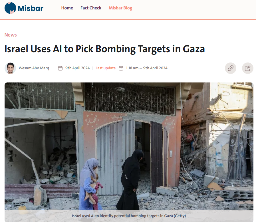 Israel Uses AI to Pick Bombing Targets in Gaza