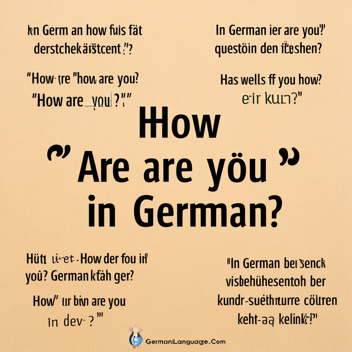 how are you in german
