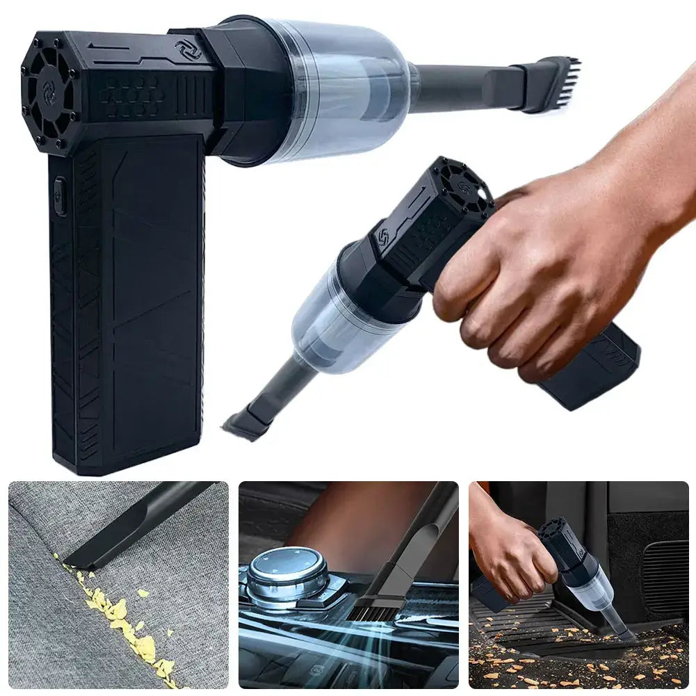 Comes with detachable vacuum container & brush gift, with vacuum function strong suction, efficiently vacuum dust, dirt, debris, and other particles from various surfaces, thoroughly clean carpets, hardwood floors, upholstery, and more.