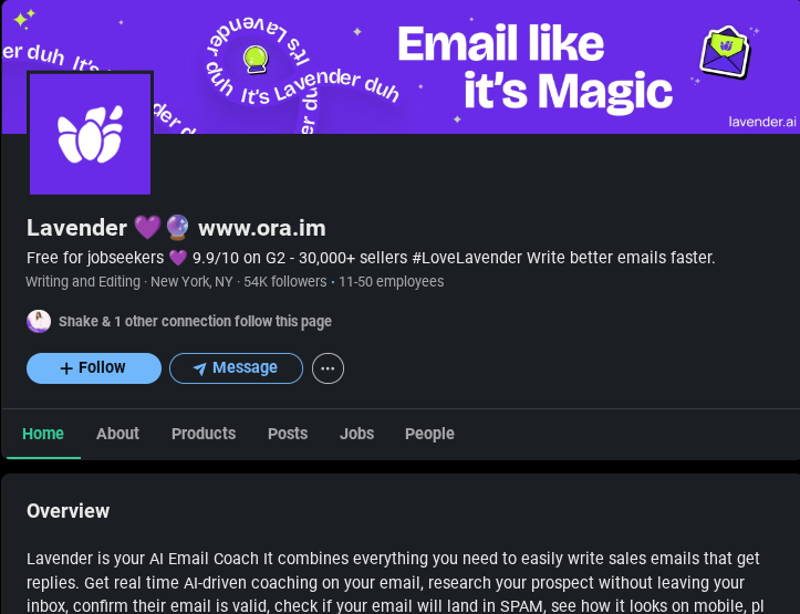 lavender linkedin