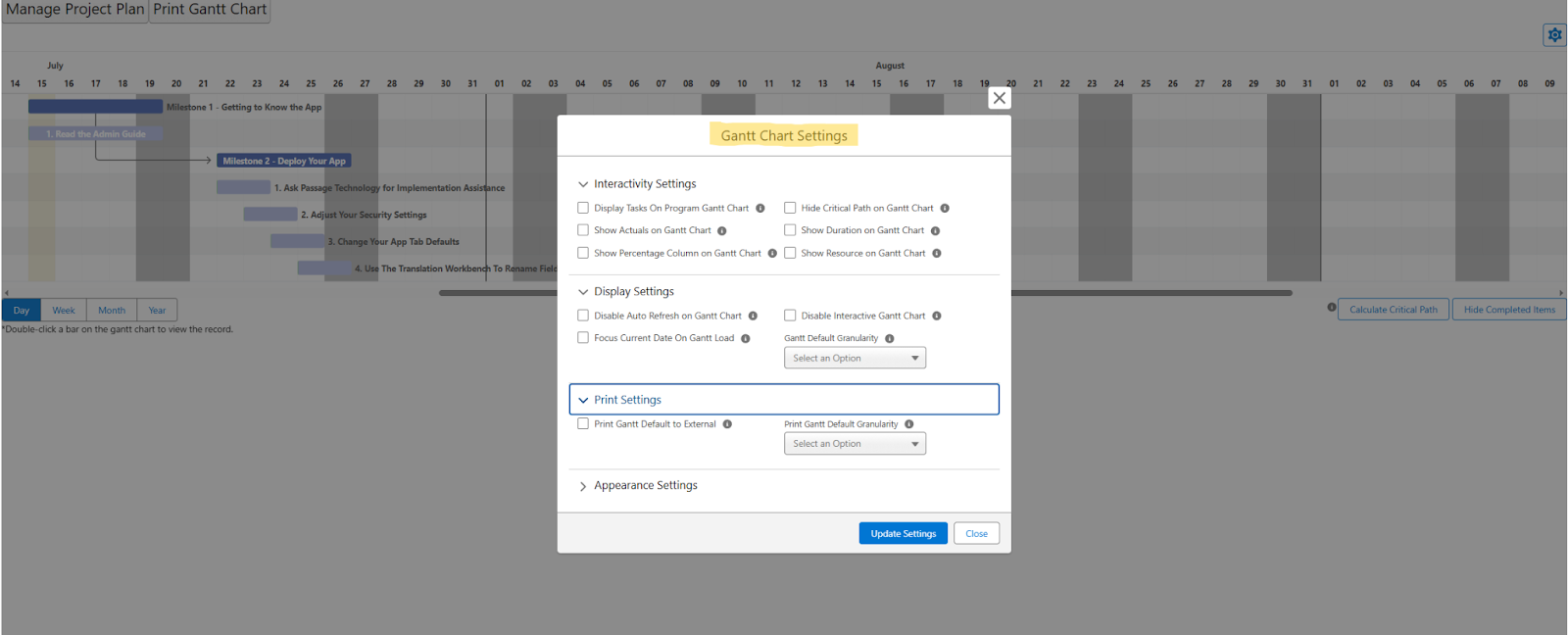 Lightning Gantt Chart Custom Settings image
