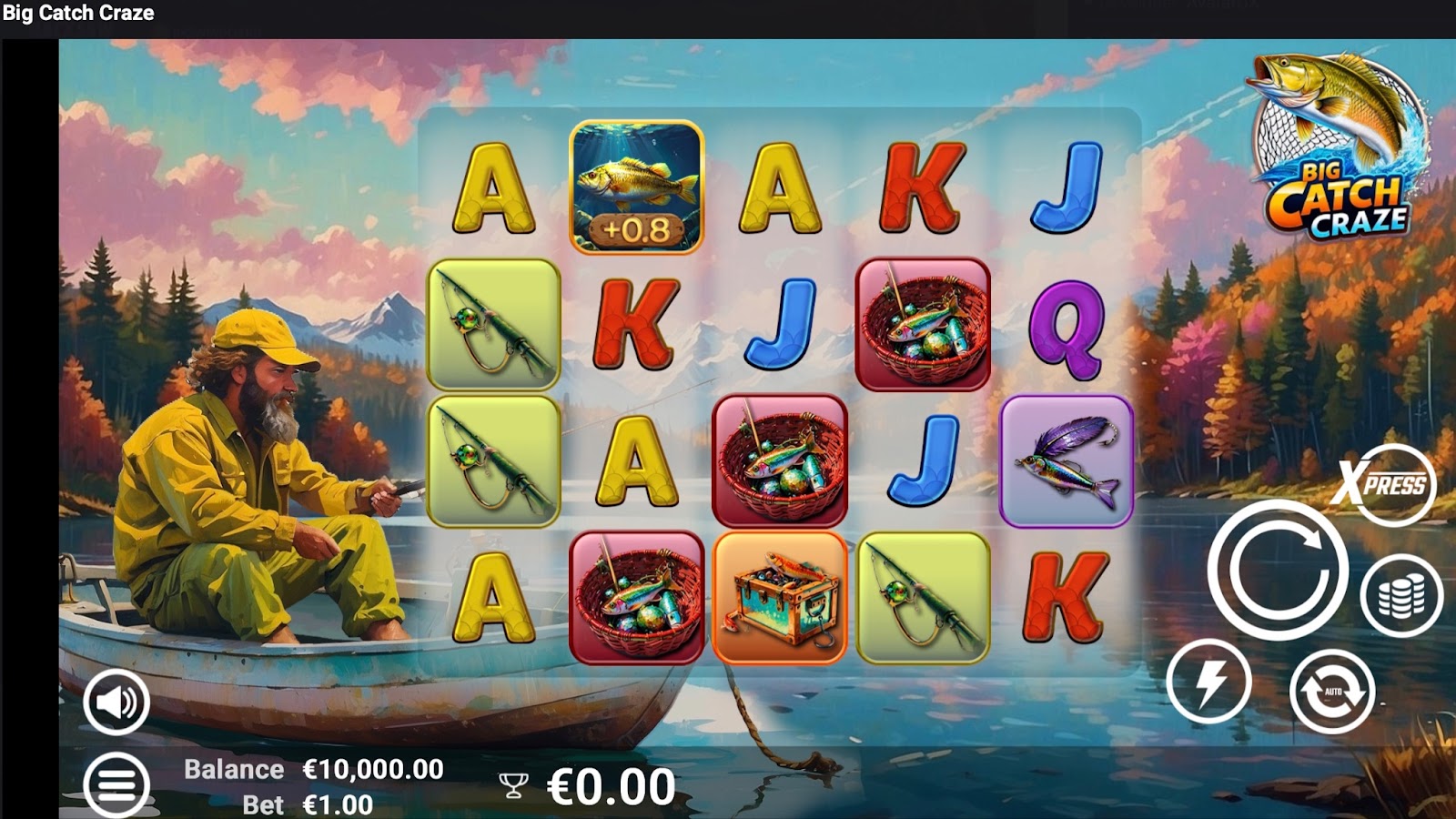 Big Catch Craze slot gameplay 