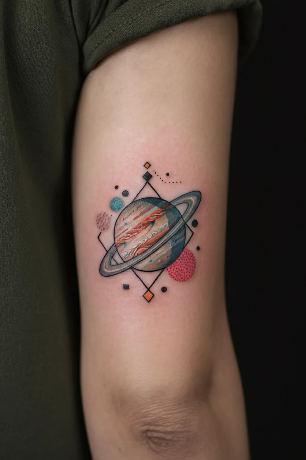 Geometric Jupiter Tattoo

