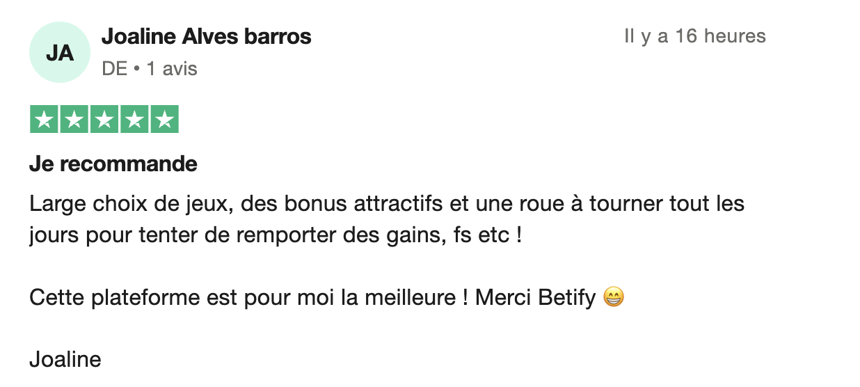 Avis des joueurs Betify