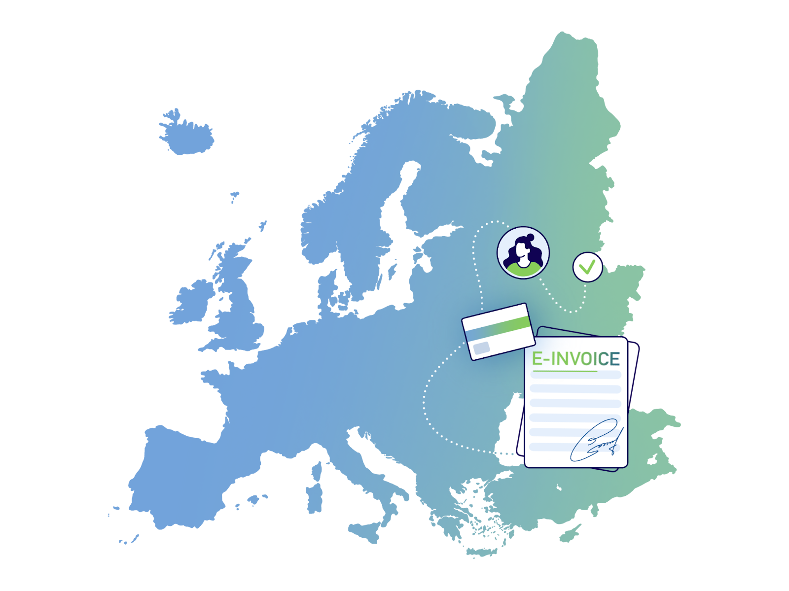 Peppol can be used to transmit e-invoices across Europe and internationally.