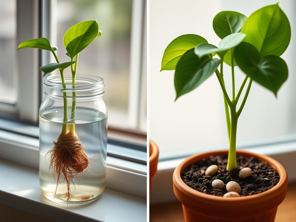 Rooting philodendron