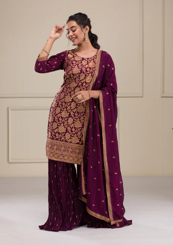 Purple and Beige