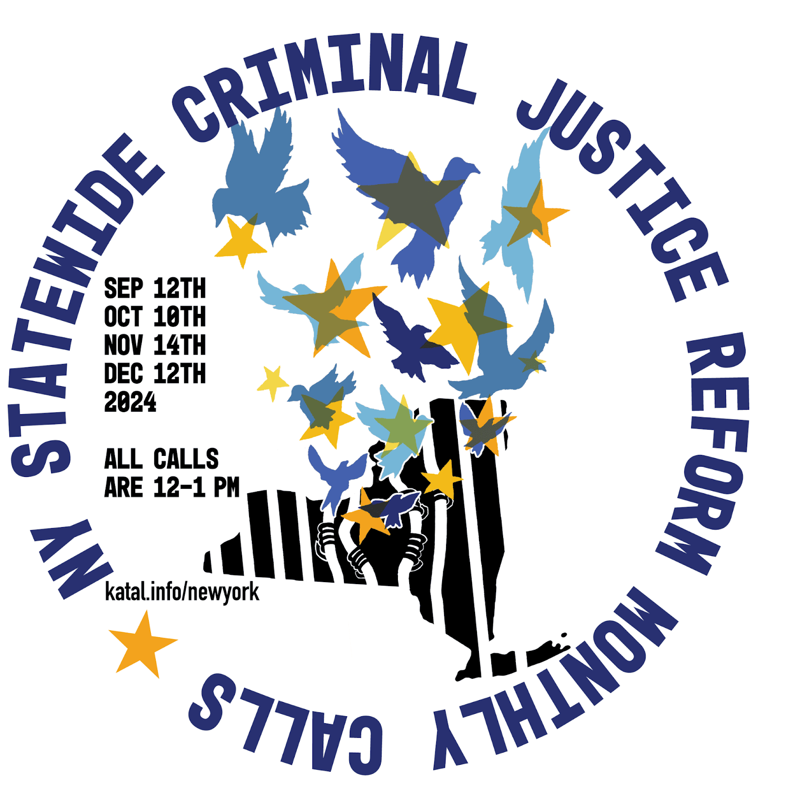 Statewide Criminal Just Reform Calls Monthly Flyer 