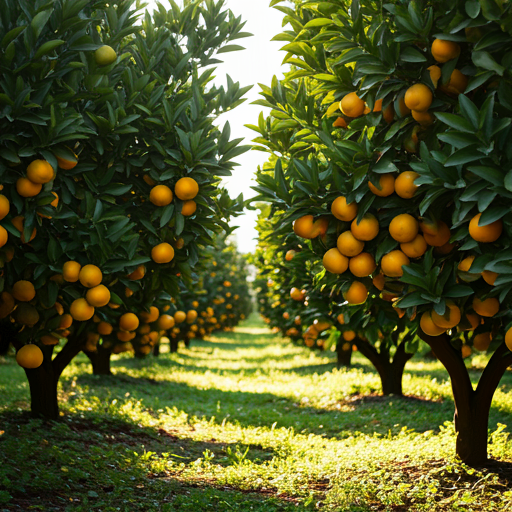 Citrus Trees Affected by Scale Insects