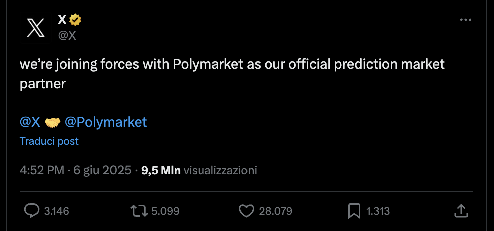 Grok partnership con polymarket