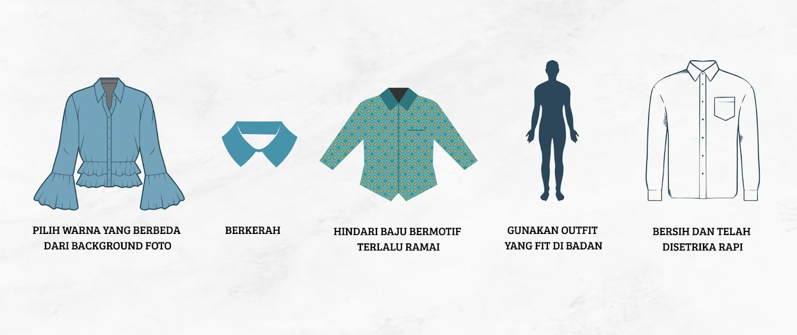 Tips memilih baju untuk foto paspor.