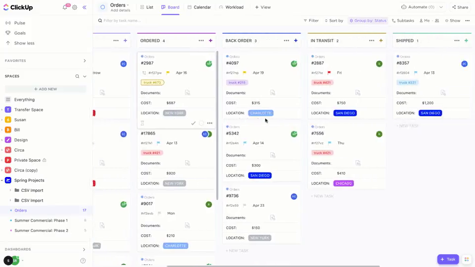 ClickUp Kanban Boards