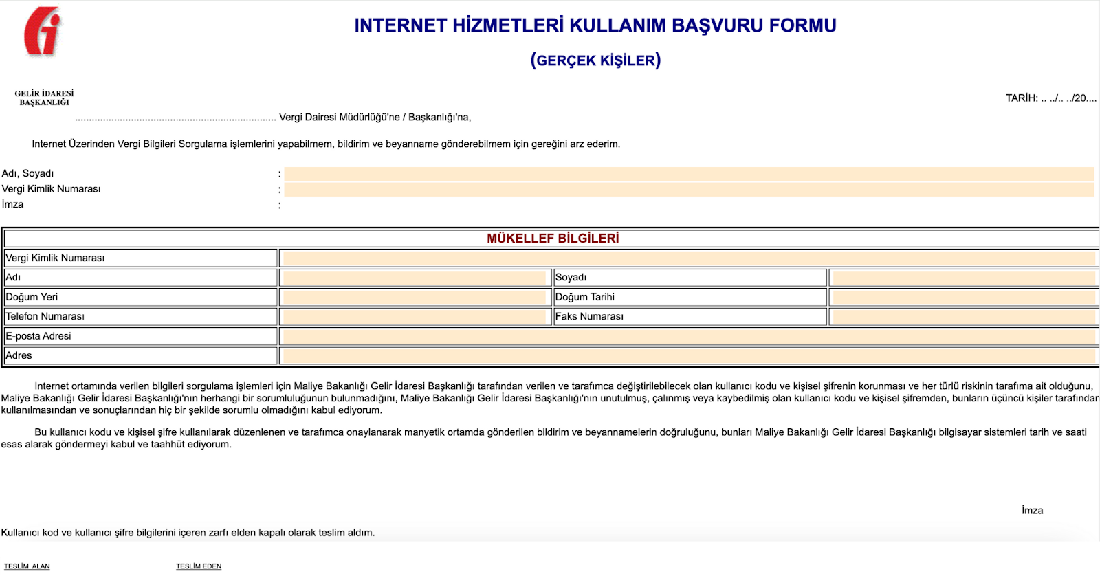 Gerçek Kişiler İnternet Vergi Dairesi’ne Nasıl Başvurabilir?