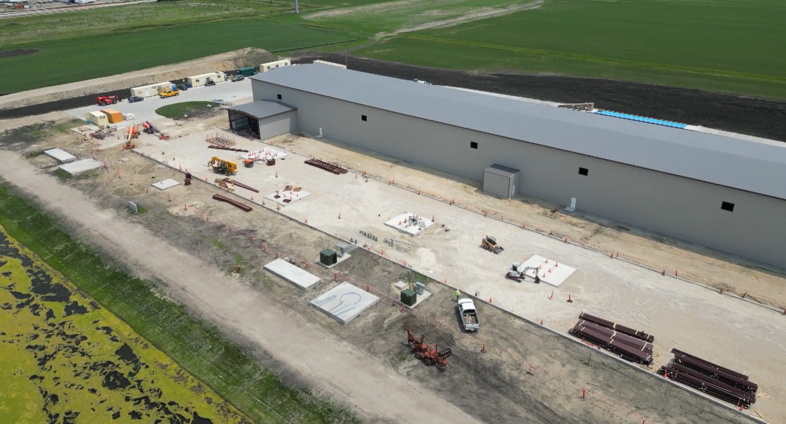 An aerial view of the REGEN Fiber facility. 