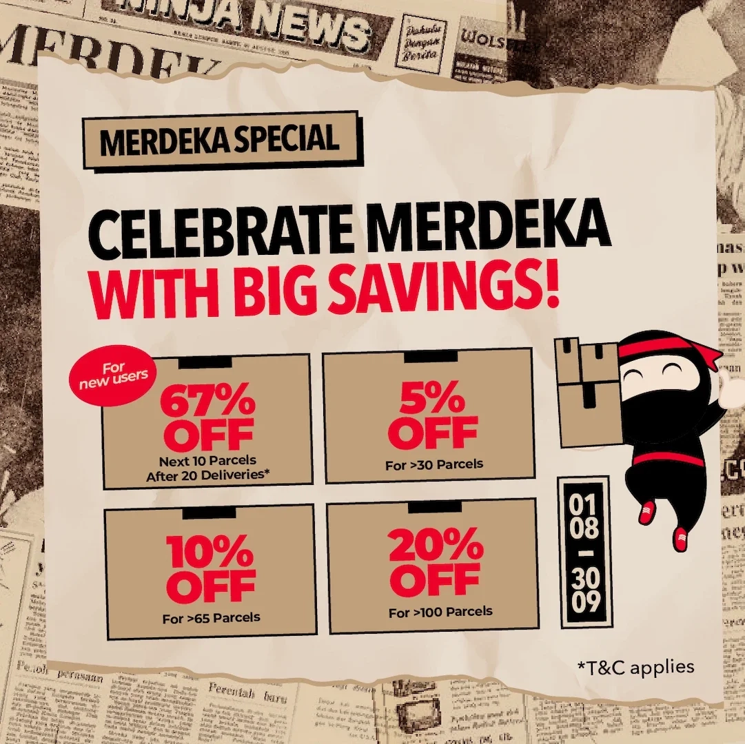 Start your shipping journey now with our exclusive Merdeka offer!