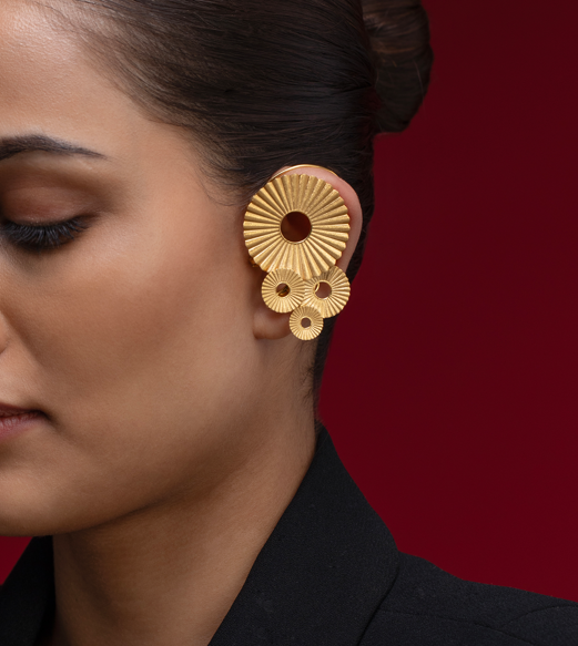 18Kt Yellow gold Bohemian ear cuffs | CKC Jewellery Shop