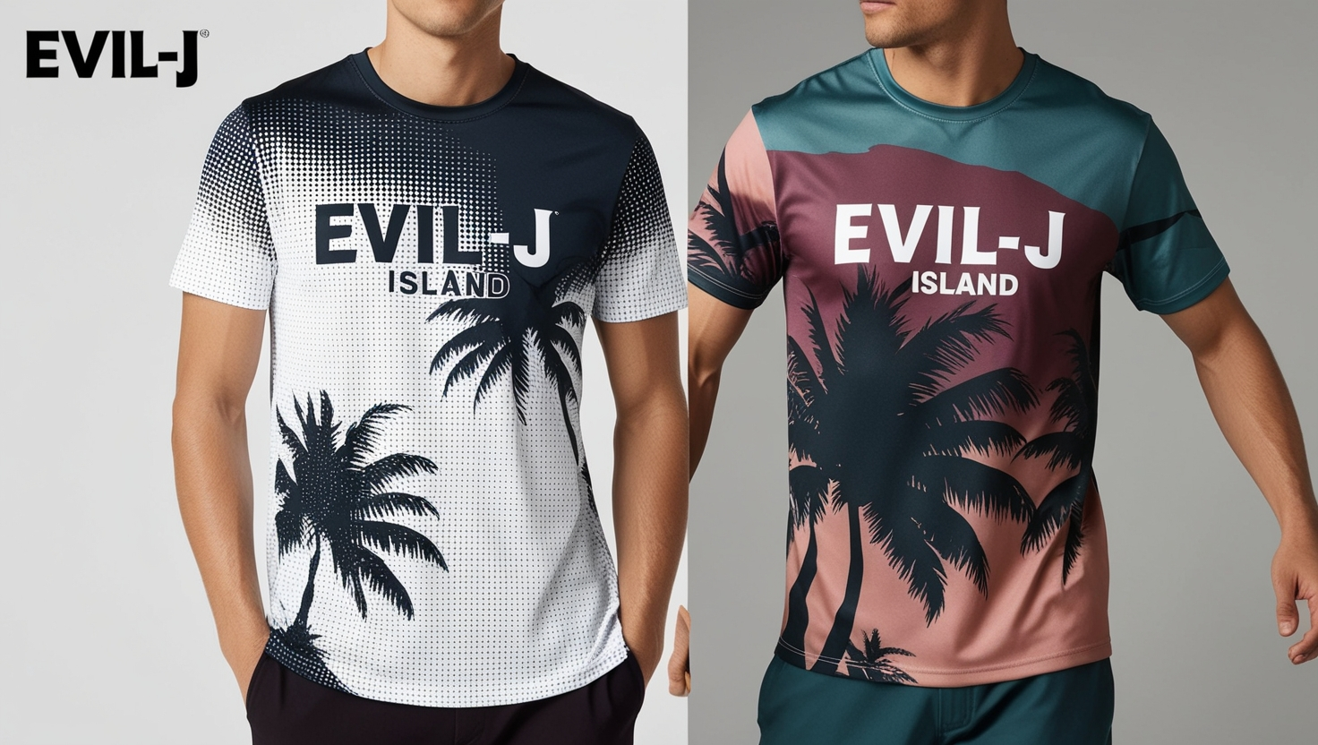 Evil-J Halftone Island T-shirt