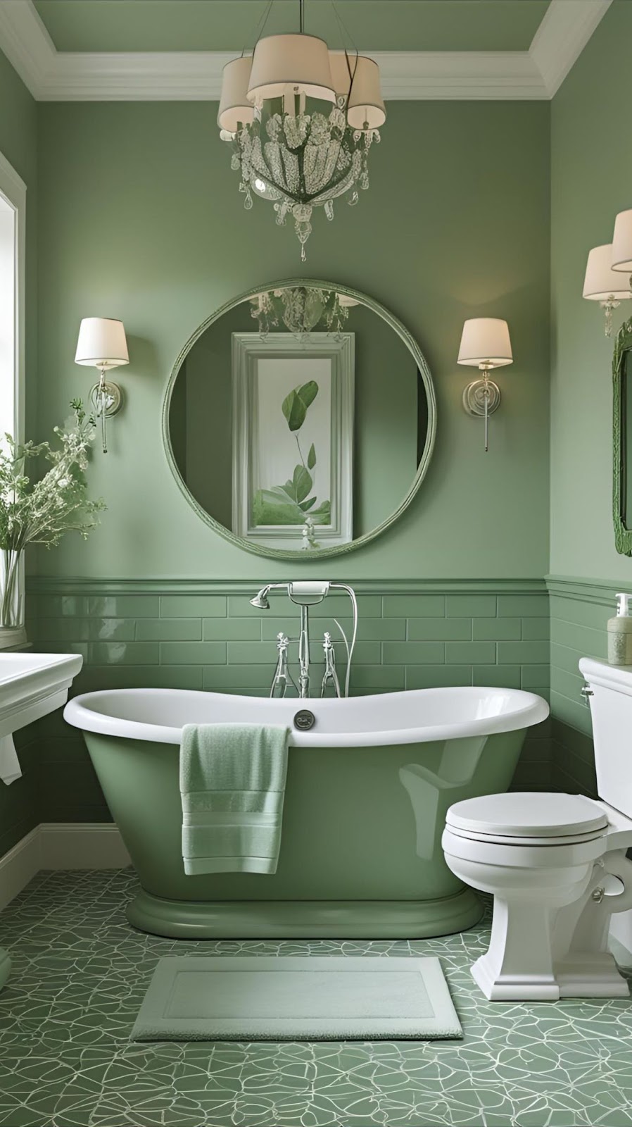 Sage Green Accent Wall