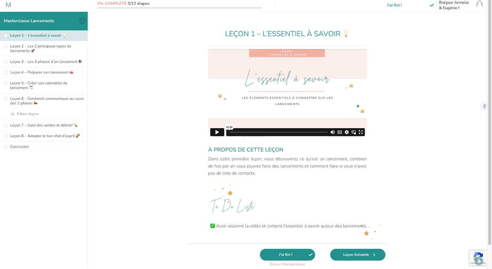 Exemple concret d'une Masterclasse d'un site de membres sur WordPress avec Learndash