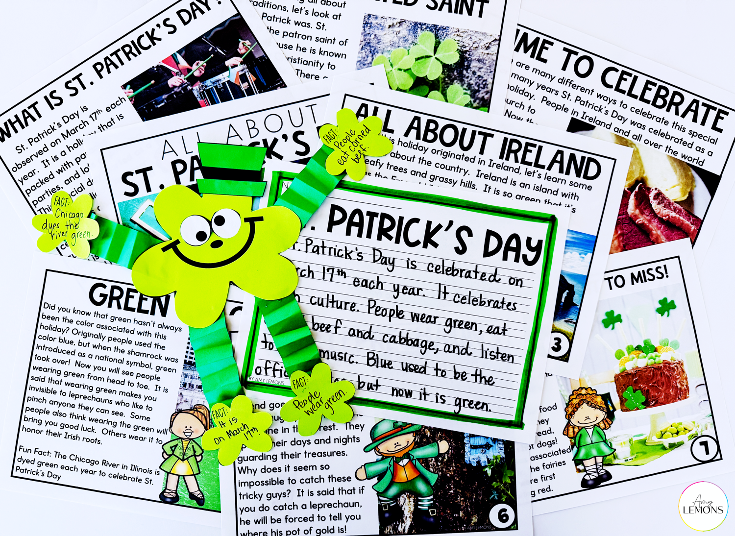 St. Patrick's Day Activities for nonfiction readers and a shamrock craft.