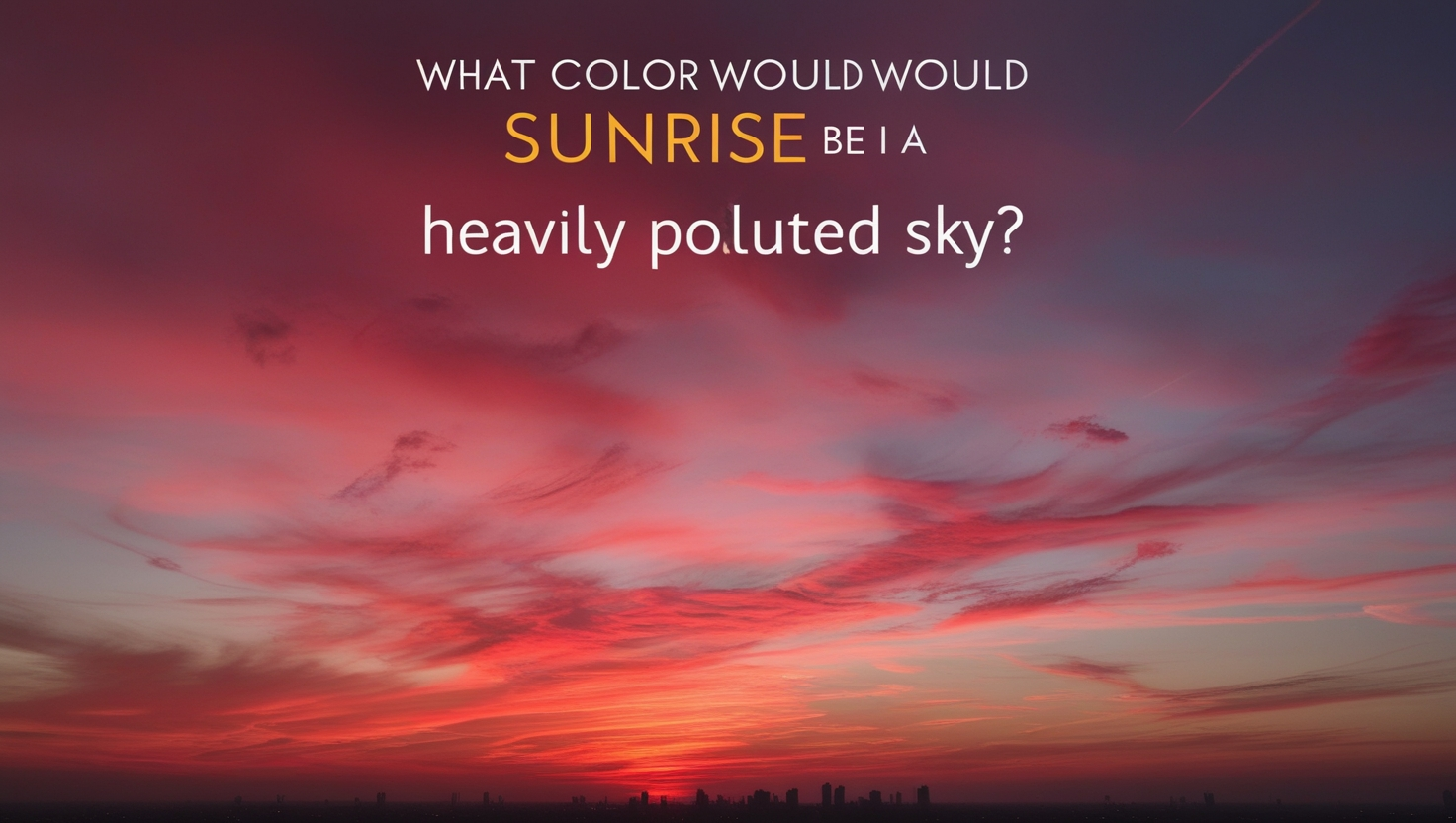 what color would sunrise be in a heavily poluted sky